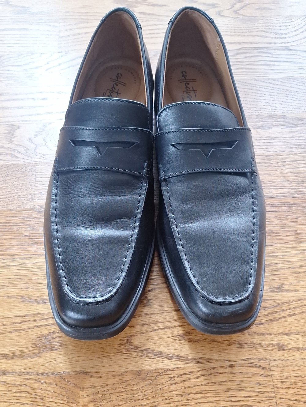Clarks Collection Black Dress Shoes 12 Casual Formal Comfort Loafers